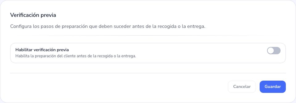 El ajuste de verificación previa del Admin